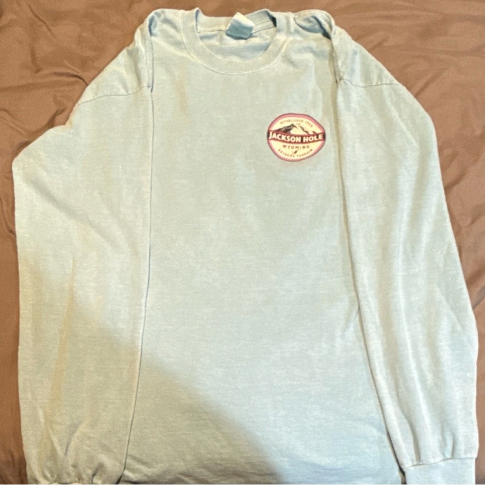 Gildan Light Blue Crewneck Long Sleeve Tee